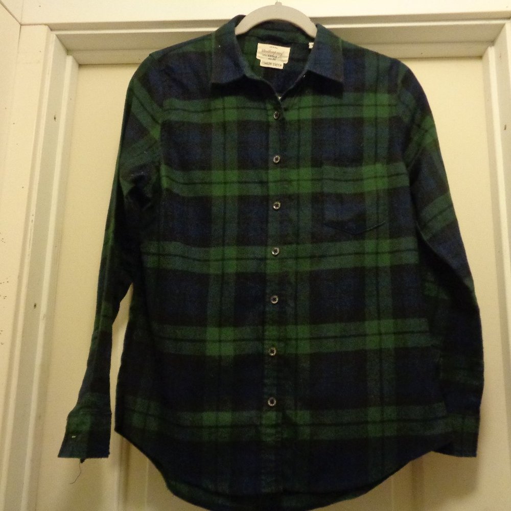 RETRO STYLE WEATHERPROOF VINTAGE PLAID OUTDOORS SHIRT BLOUSE S/CH